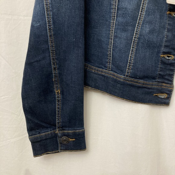 NWT Wax Jean Women's Dark Blue Short Stretch Long Sleeve Denim Jacket - SZ 1X - Picture 4 of 14